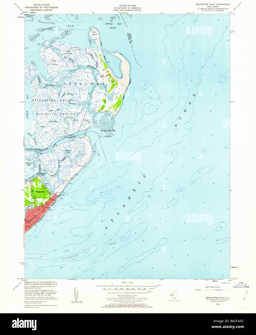 Brigantine new jersey map hires stock photography and images Alamy