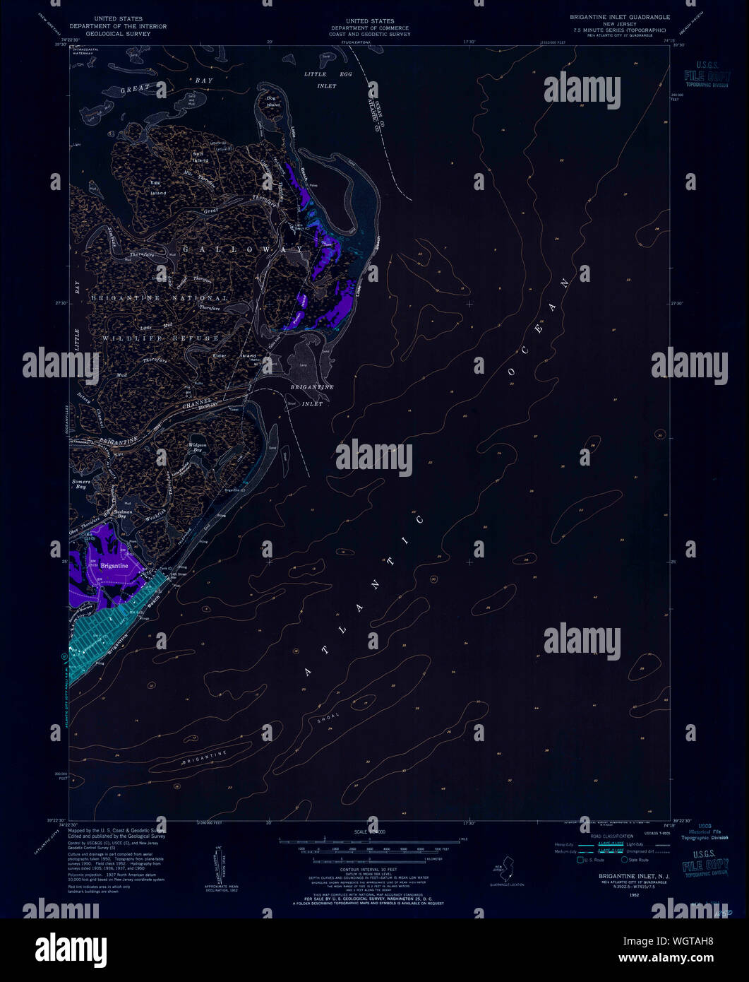 Brigantine new jersey map hires stock photography and images Alamy