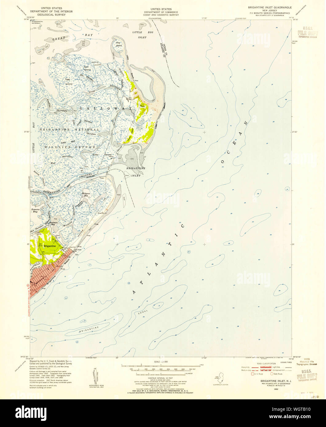 Brigantine new jersey map hires stock photography and images Alamy