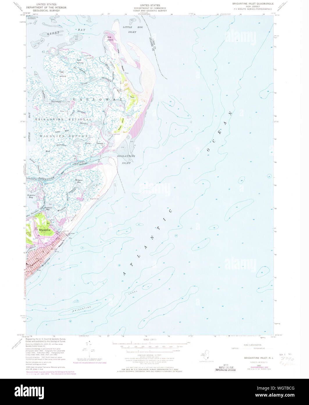 Brigantine new jersey map hires stock photography and images Alamy