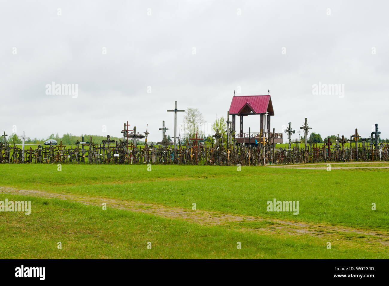 The Hill of Crosses in Siauliai, Lithuania Stock Photo