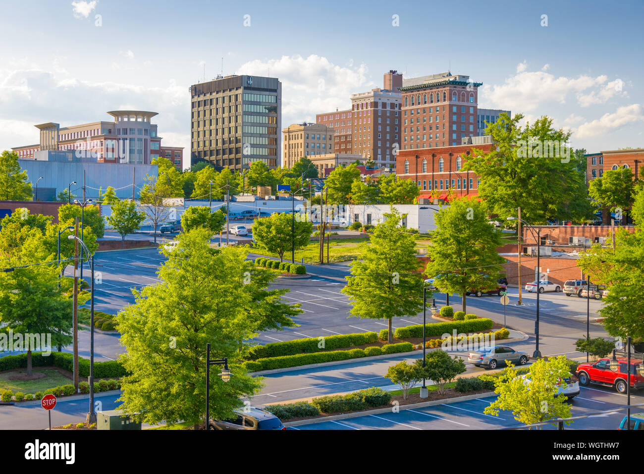 Greenville, South Carolina, USA downtown buildings. Stock Photo
