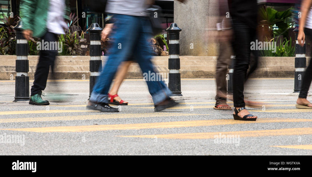 Low people walking street city motion hi-res stock photography and ...