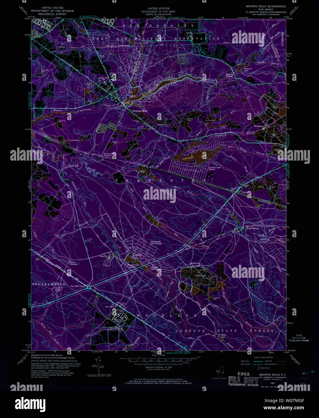 Map of browns mills hires stock photography and images Alamy