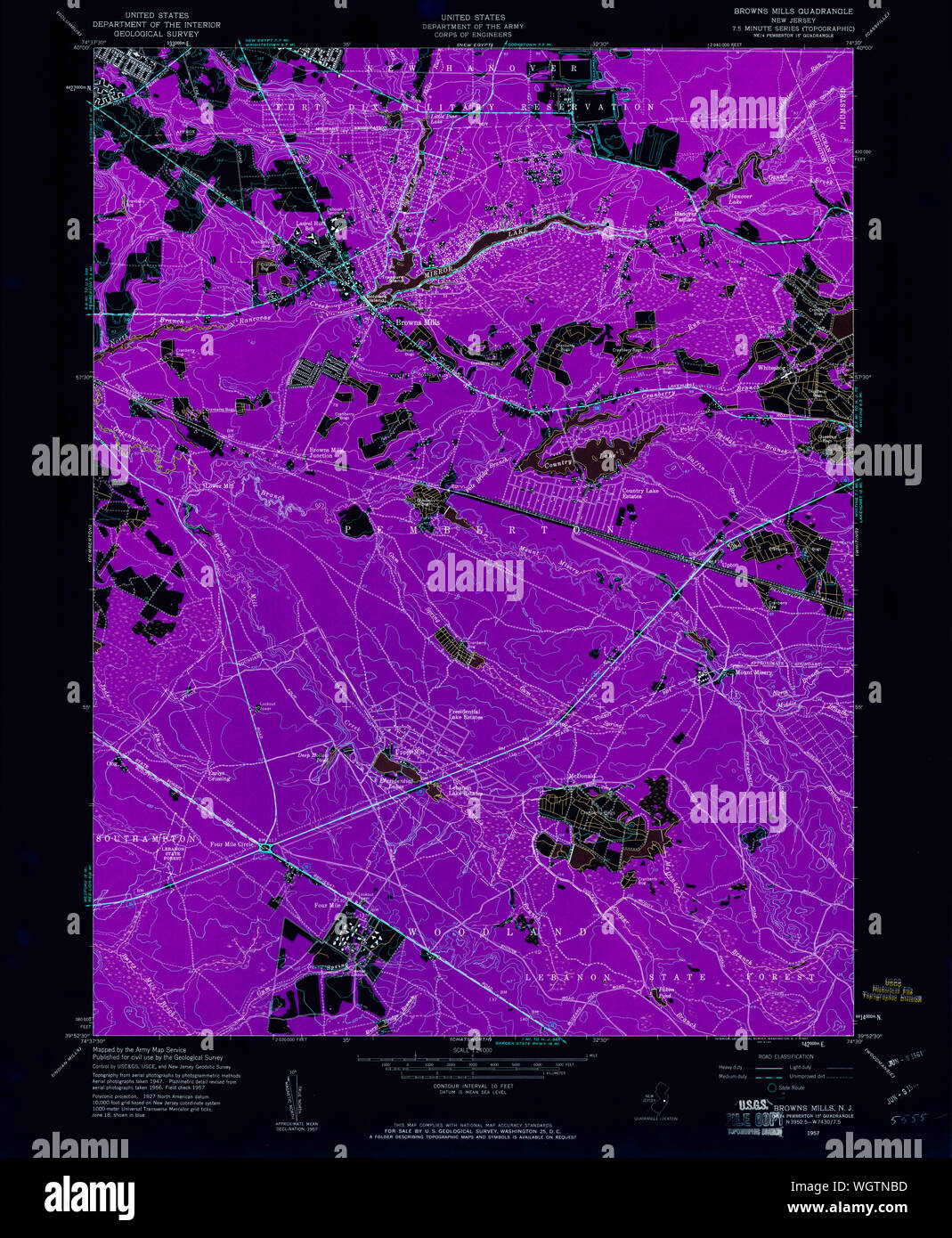 Map of browns mills hires stock photography and images Alamy