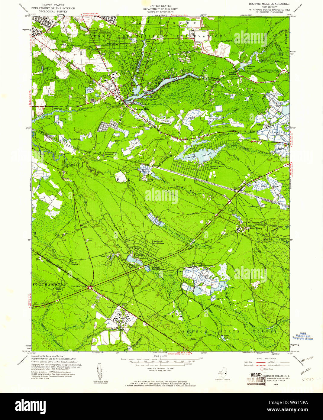 Map of browns mills hires stock photography and images Alamy