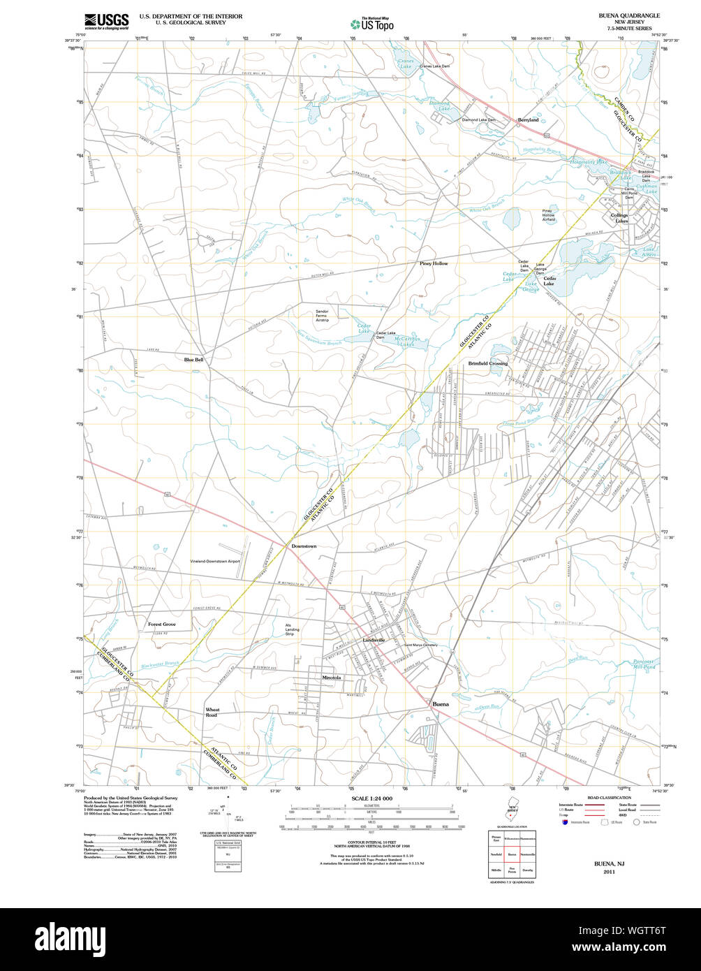 Map of buena new jersey hires stock photography and images Alamy