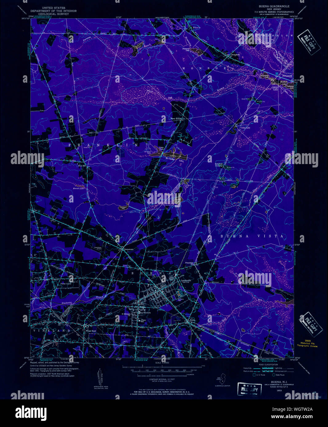 Map of buena new jersey hires stock photography and images Alamy