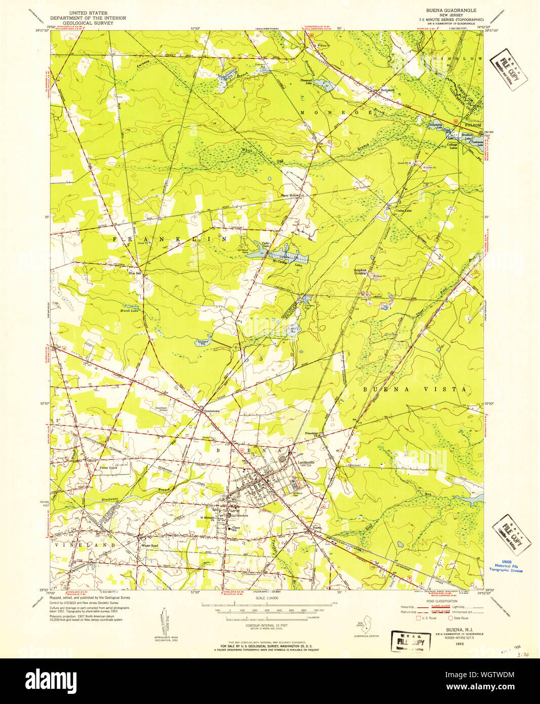 Map of buena new jersey hires stock photography and images Alamy