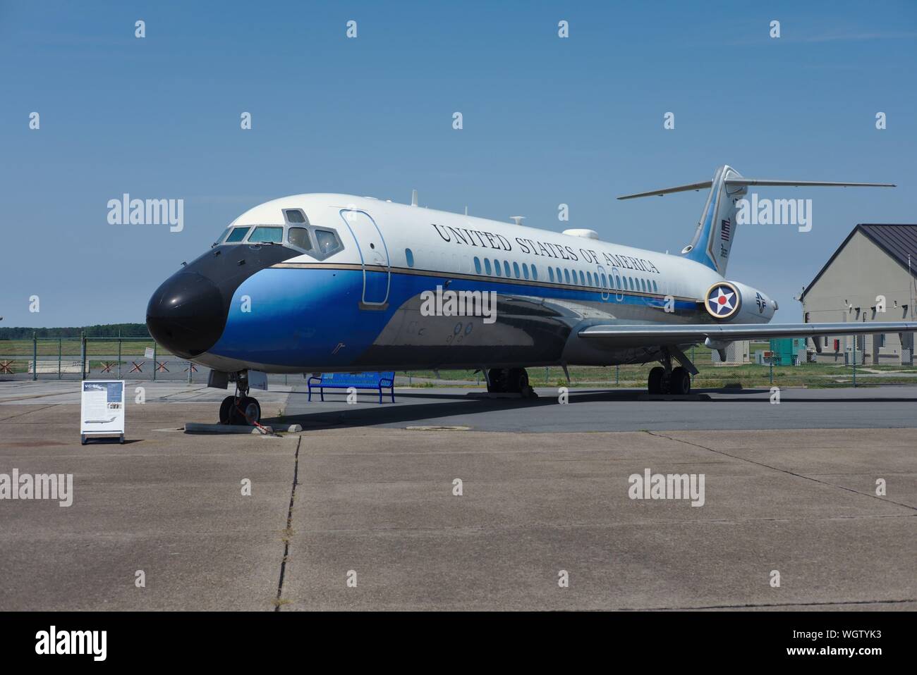 McDonnell Douglas VC-9C Vice Presidential aircraft  at Air Mobility Command Museum, Dover AFB, Dover, Delaware Stock Photo