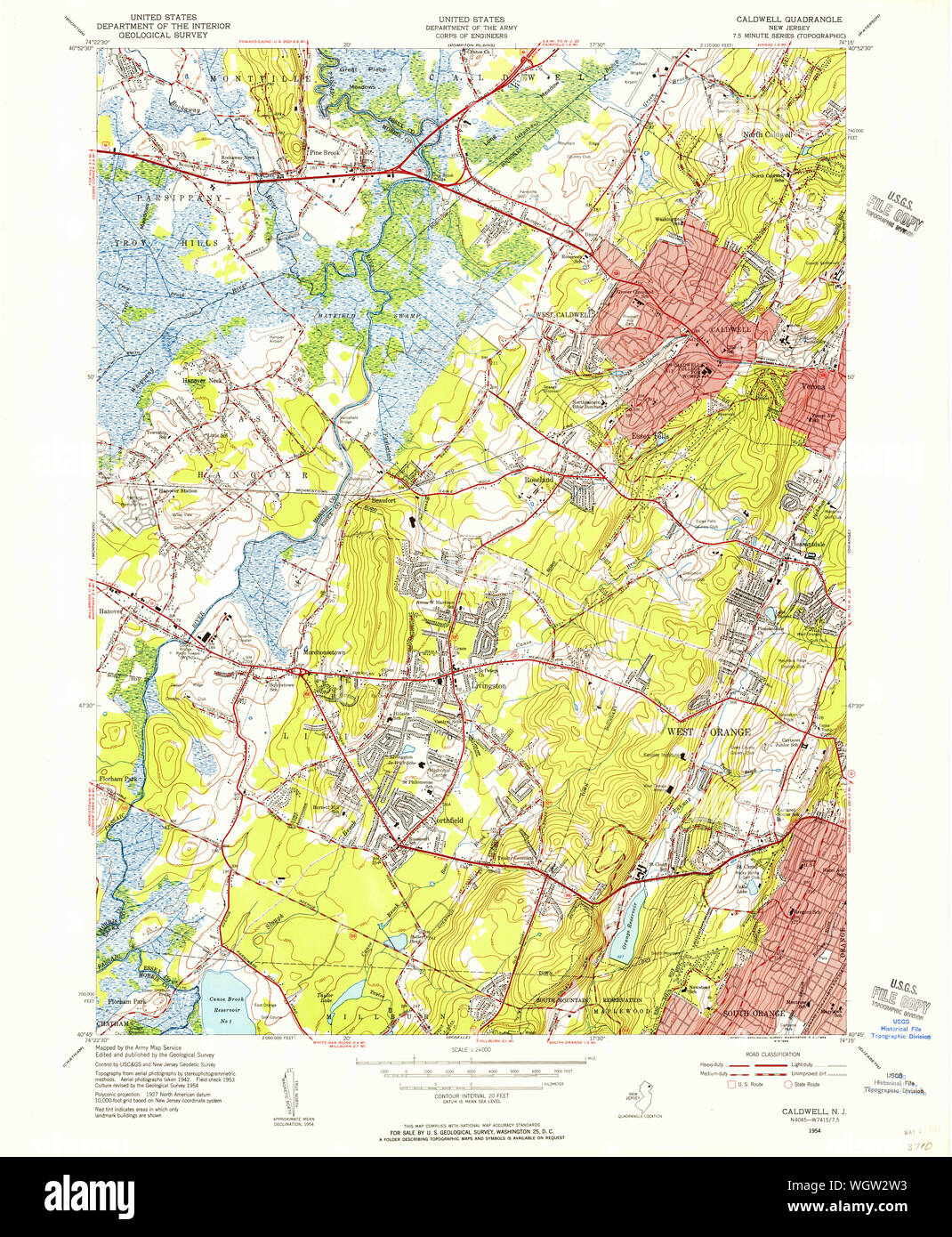 Map of caldwell new jersey hires stock photography and images Alamy
