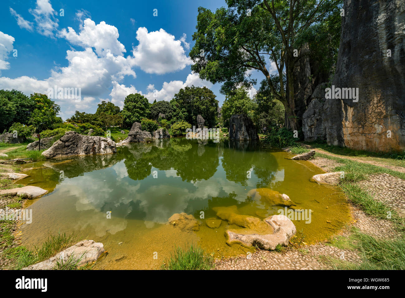 The Stone forest in Kunming, China Stock Photo