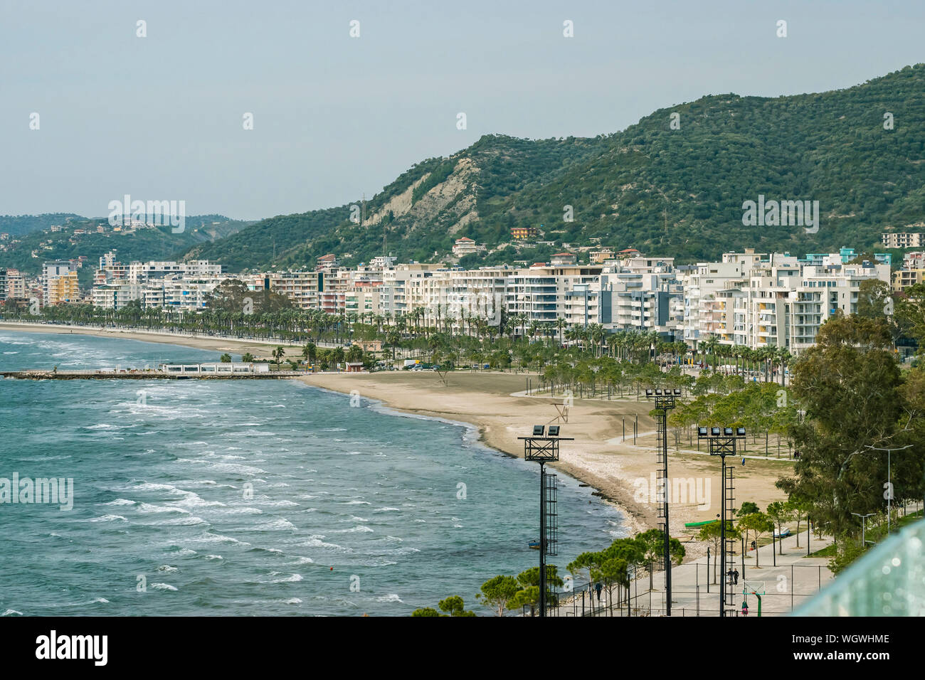 View of Vlora Waterfront Promenade (Lungomare), Albania Stock Photo Alamy