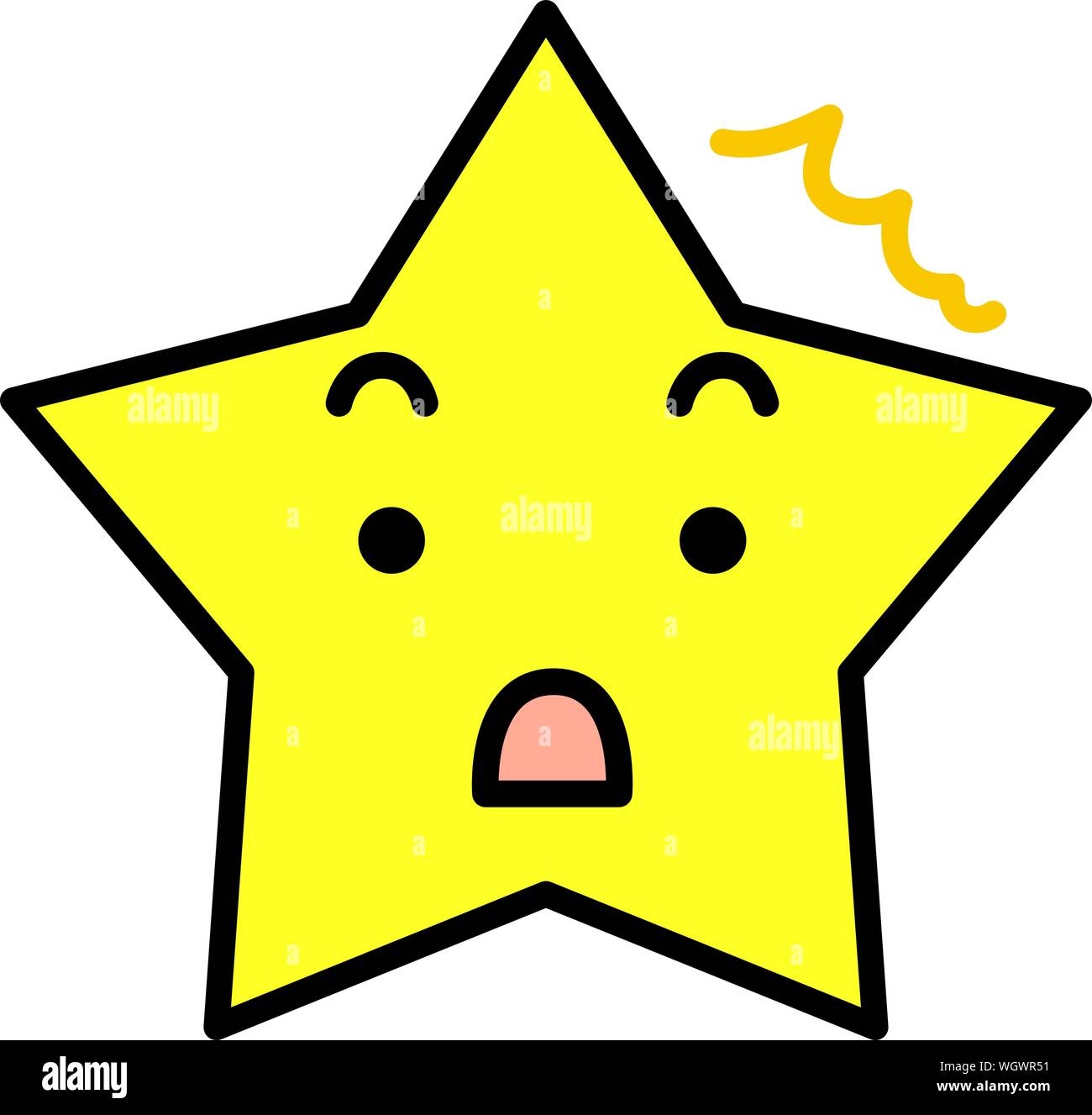 This is a illustration of Blue Star emoticon icon Stock Vector Image