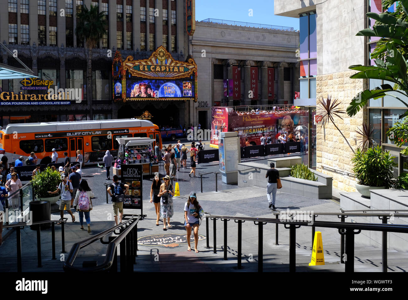 Area near Hollywood Boulevard in Los Angeles, California Stock Photo