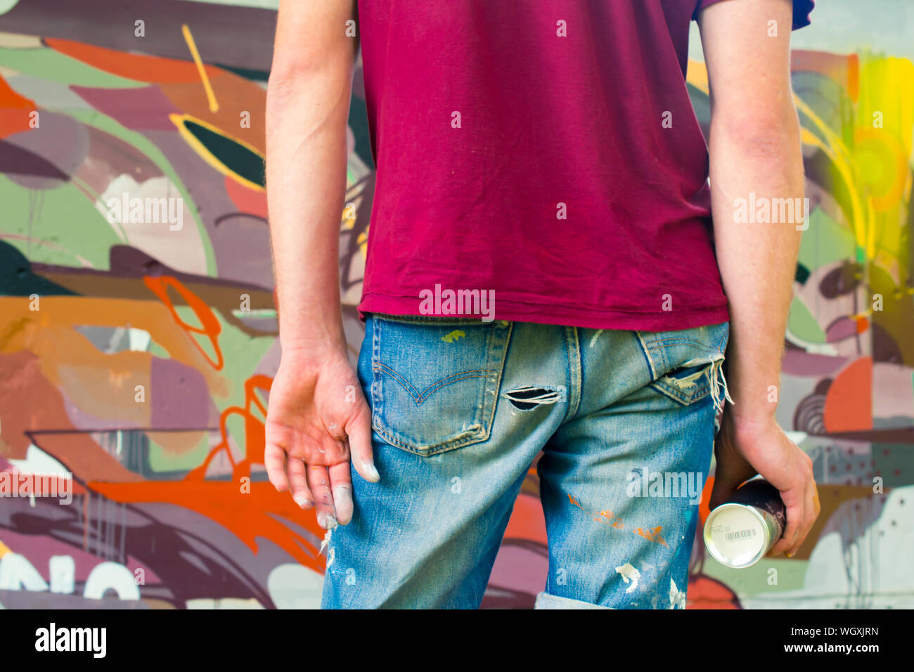 Man Holding Can Spray Paint High Resolution Stock Photography and ...