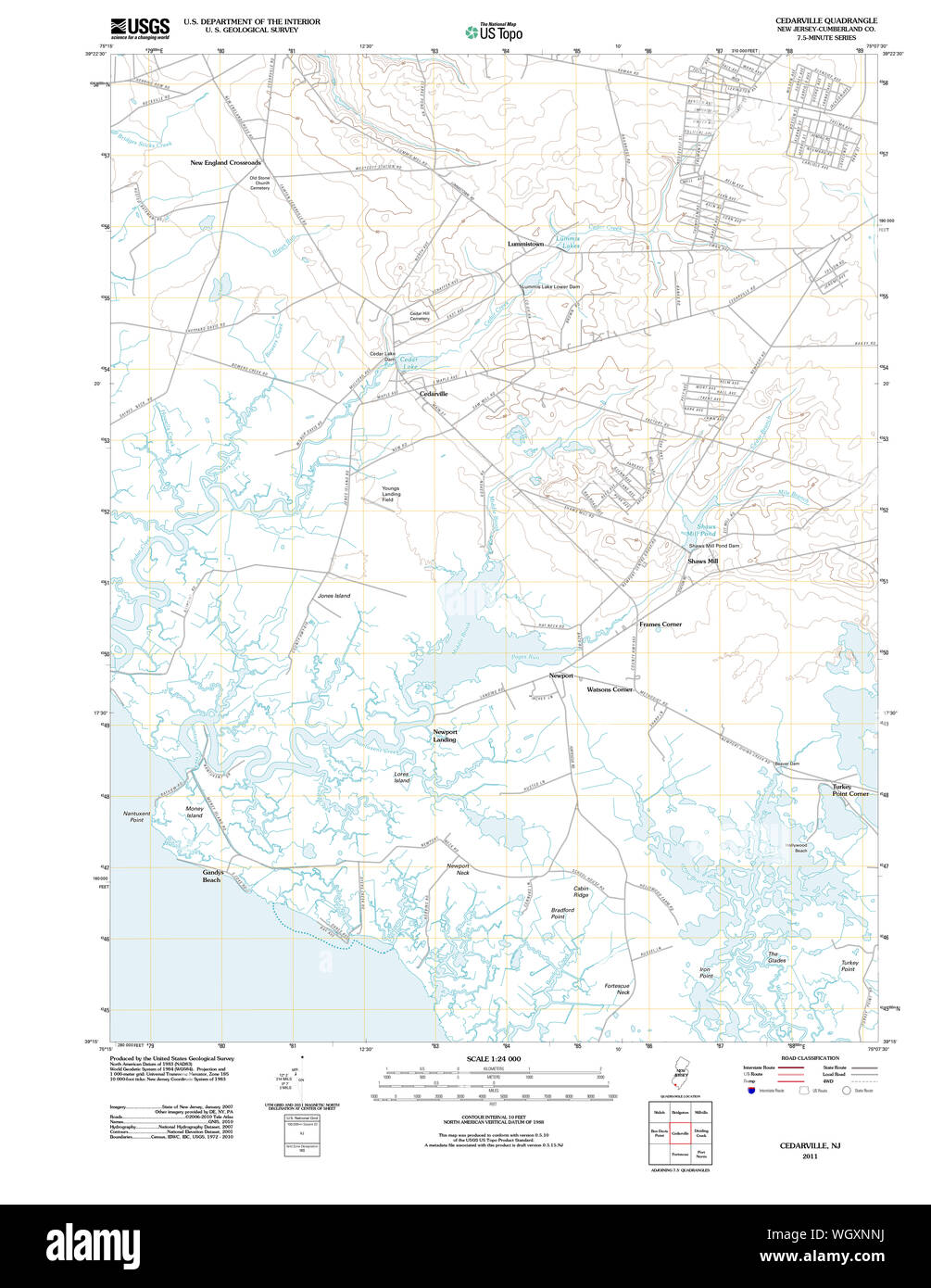 Map of cedarville new jersey Cut Out Stock Images & Pictures Alamy