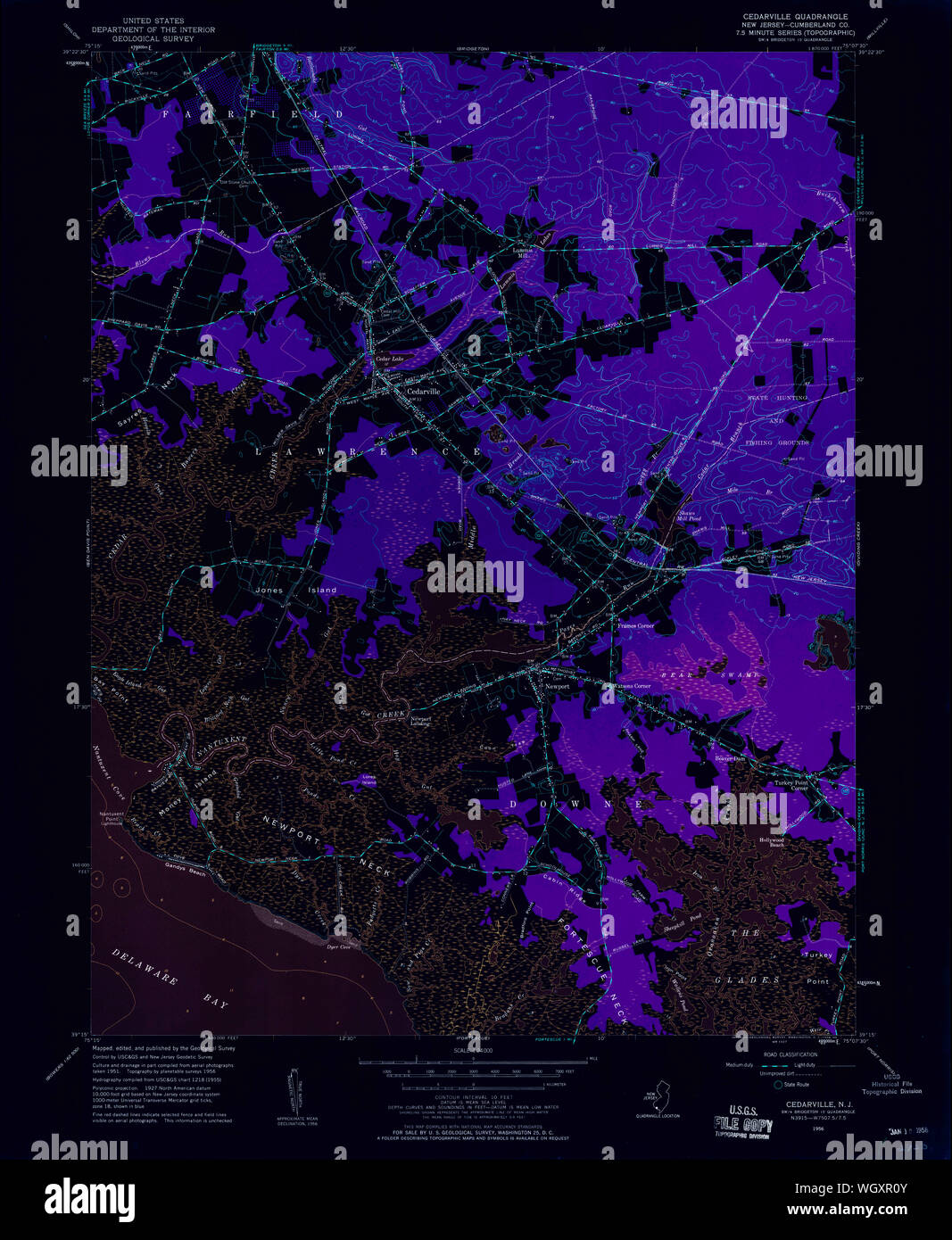 Cedarville new jersey map hires stock photography and images Alamy