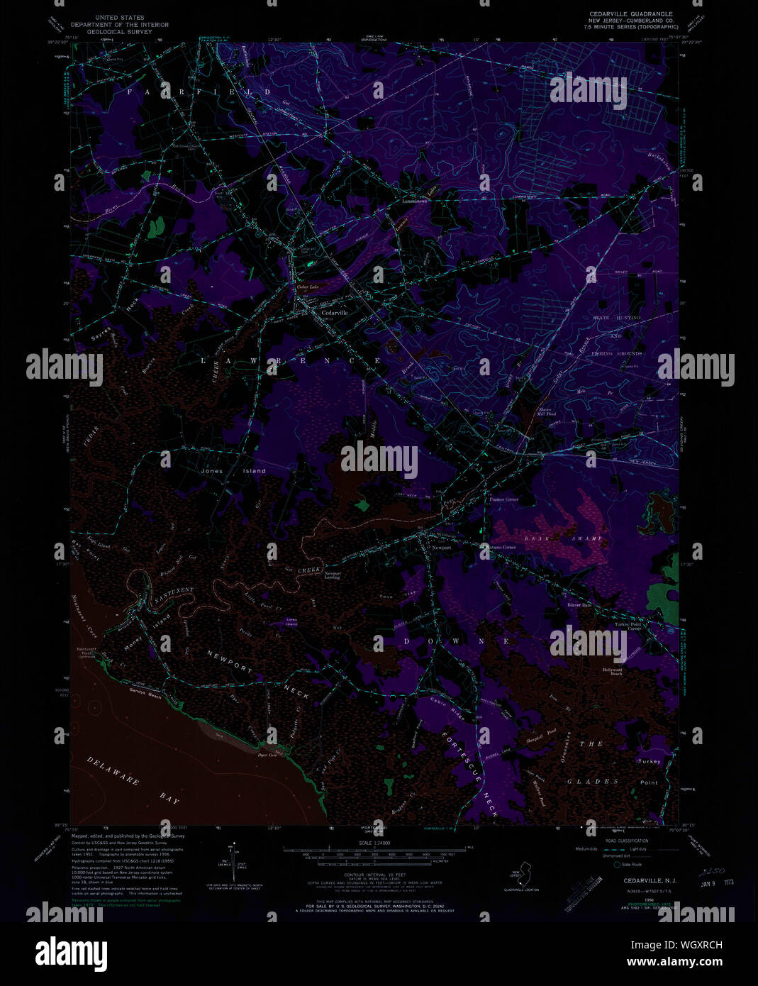 Map of cedarville new jersey hires stock photography and images Alamy