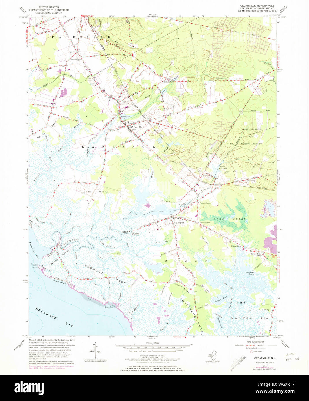Cedarville new jersey map hires stock photography and images Alamy