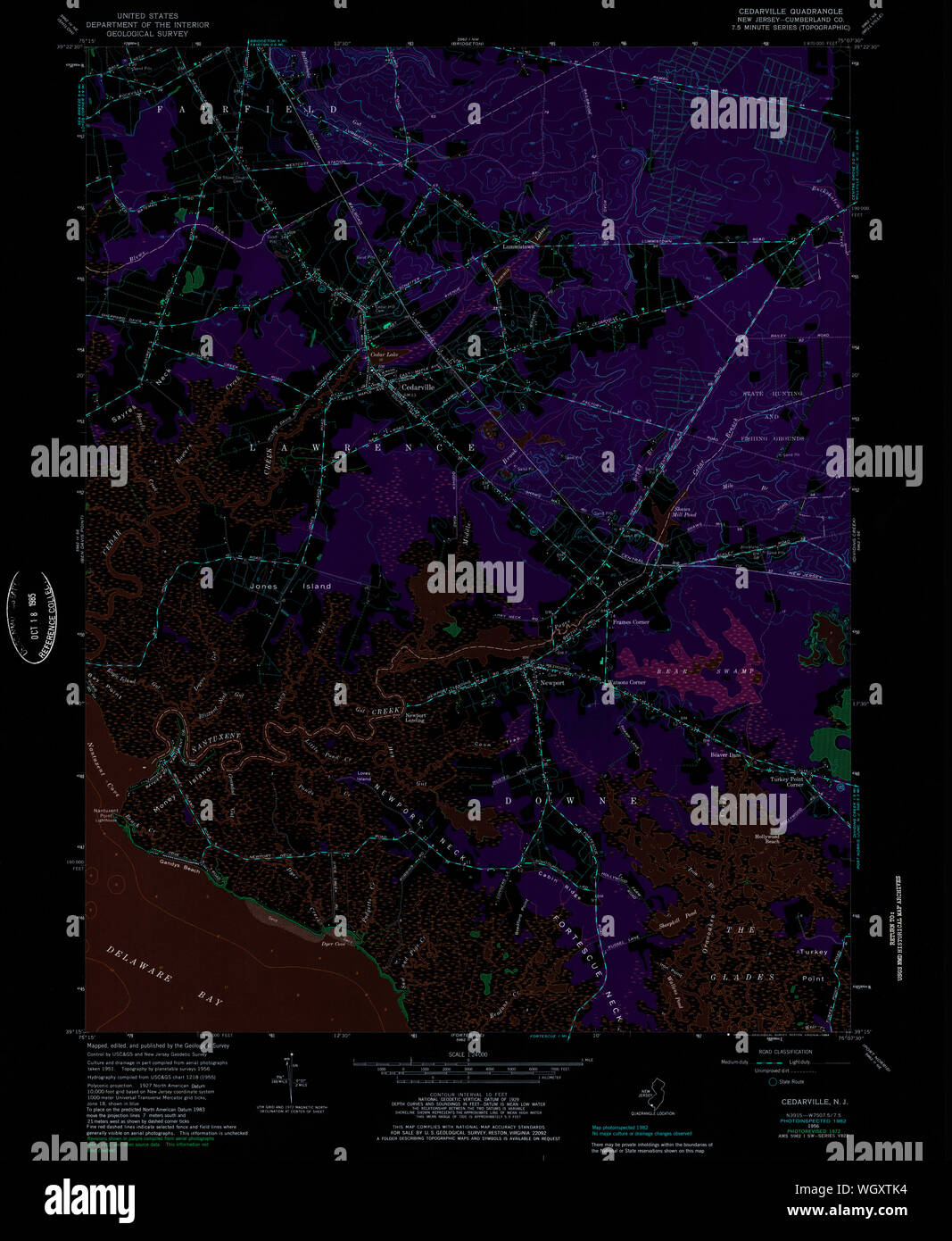 Cedarville new jersey map hires stock photography and images Alamy