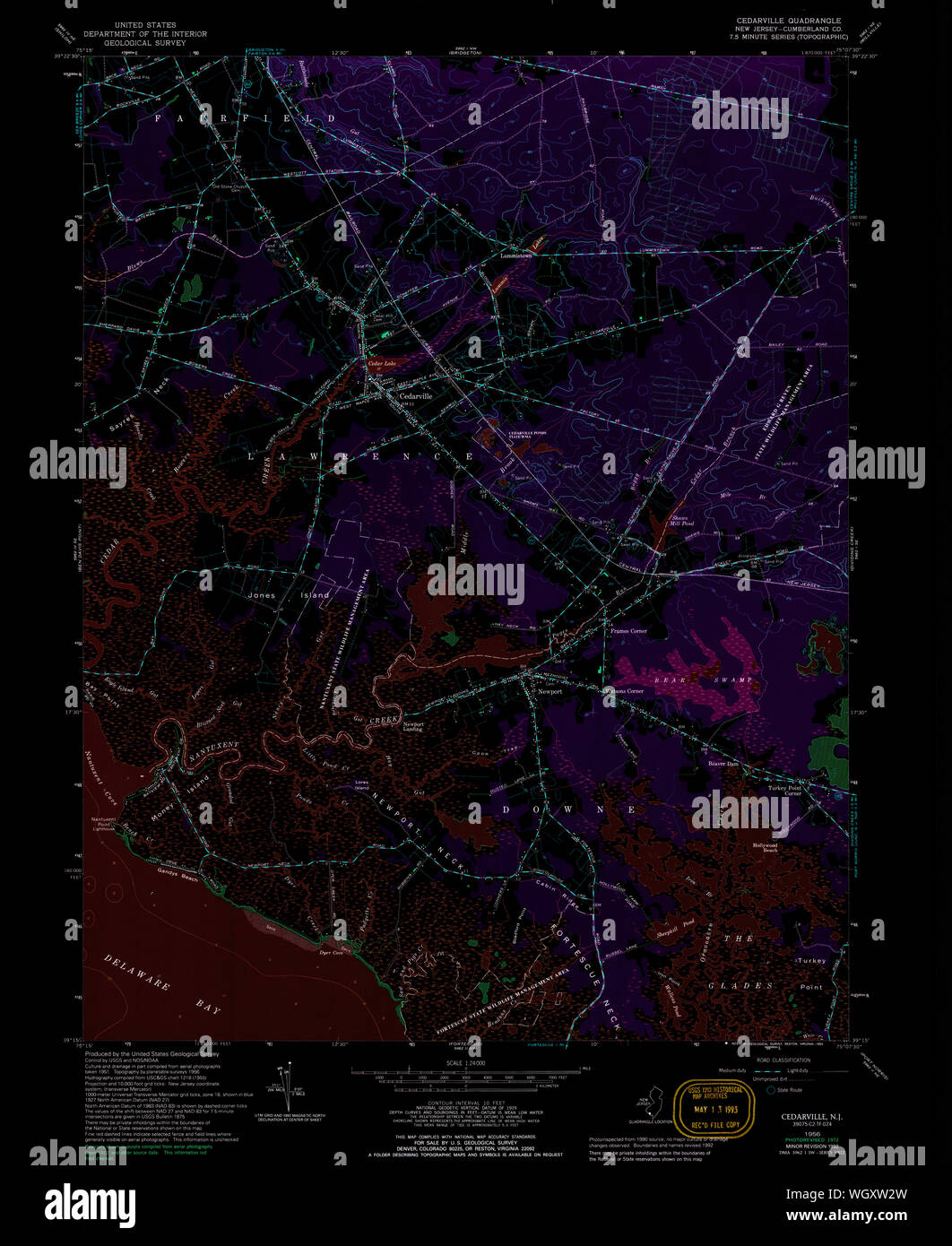 Map of cedarville new jersey hires stock photography and images Alamy