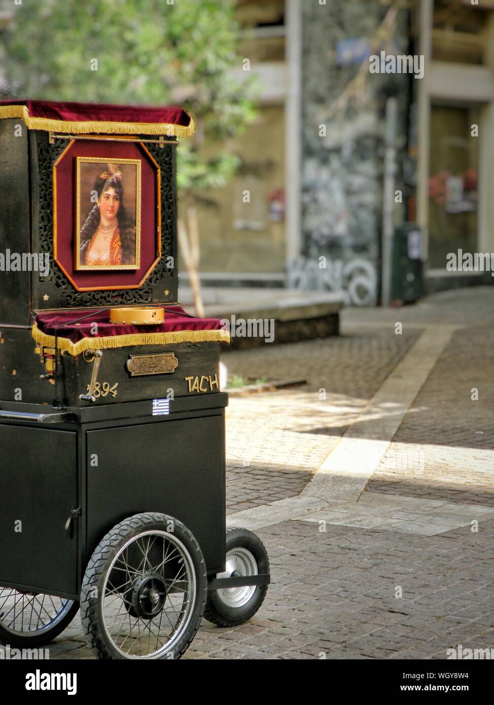 Barrel Organ On Street Stock Photo
