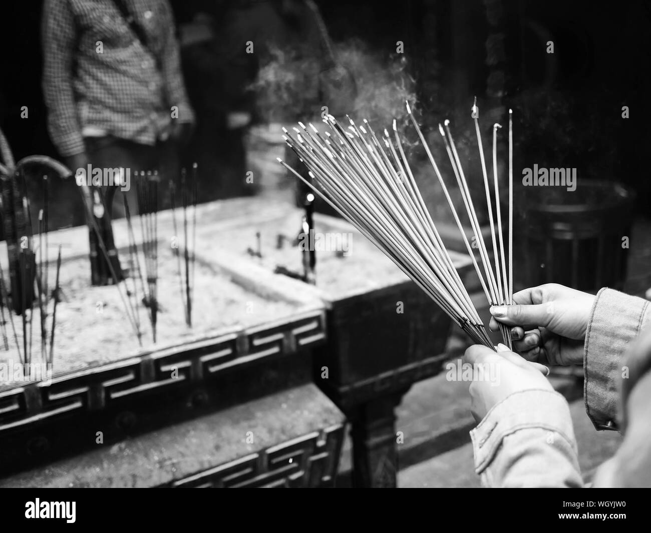 Incense stick woman hires stock photography and images Alamy