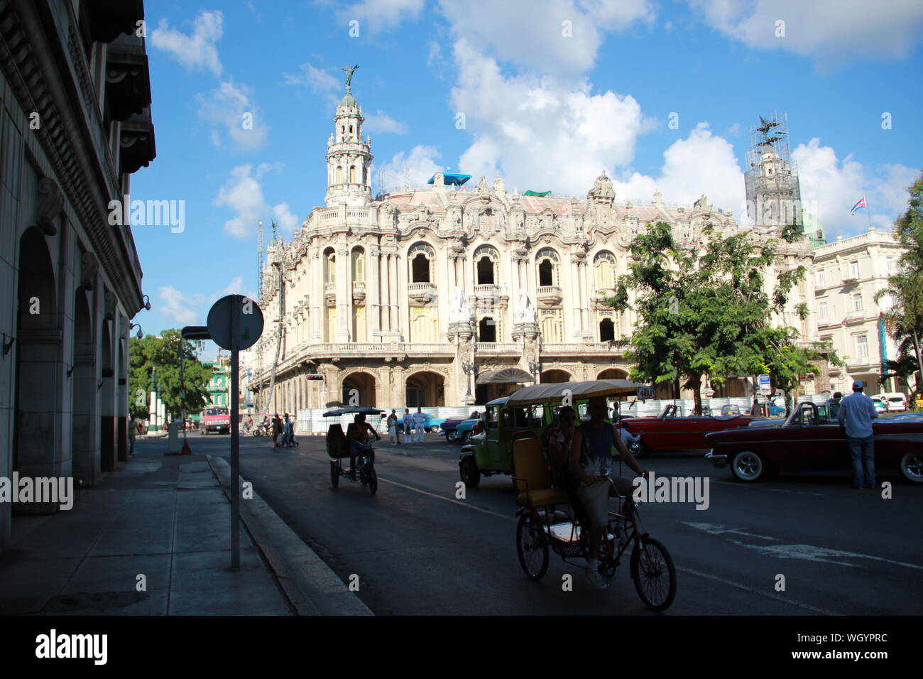 City Scene With Buildings And Bicycles Stock Photo