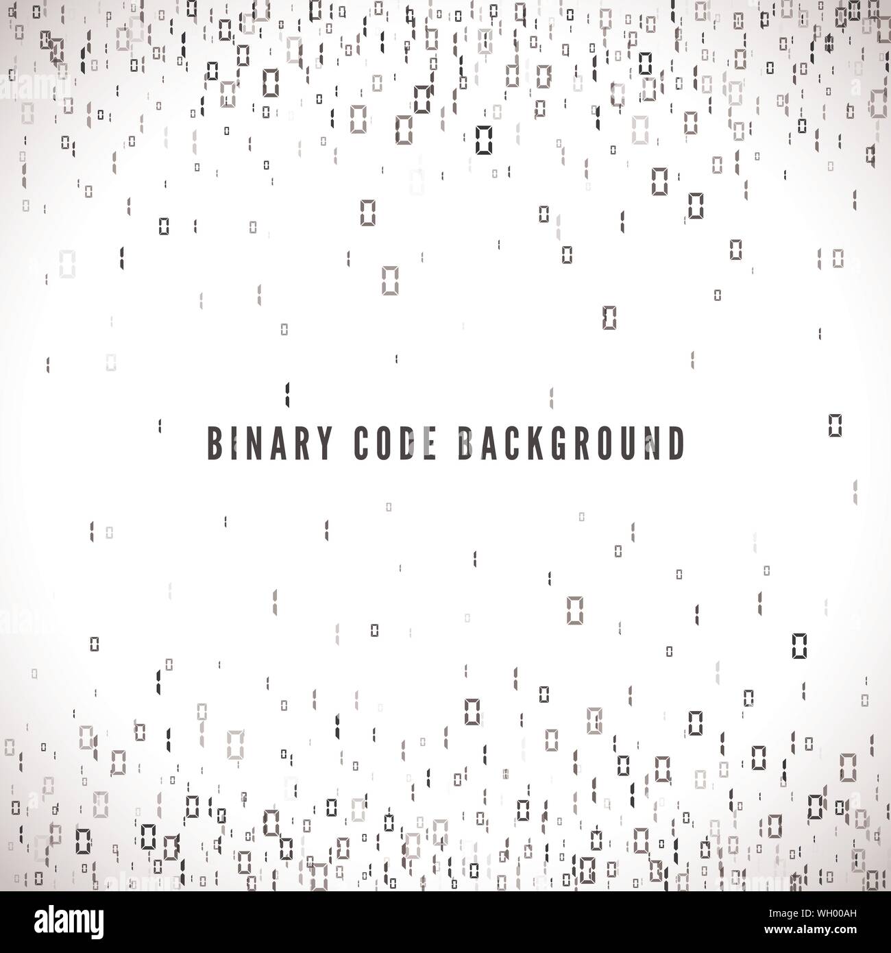 Binary code background. Digital data stream. Matrix. Vector illustration Stock Vector