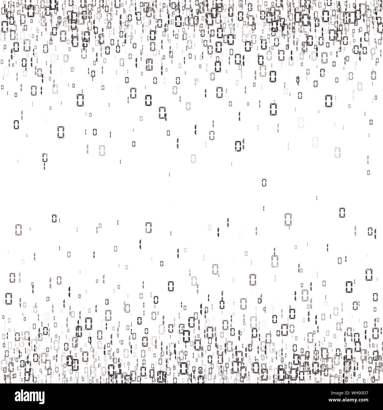 Binary code background. Digital data stream. Matrix. Vector illustration isolated on white background Stock Vector