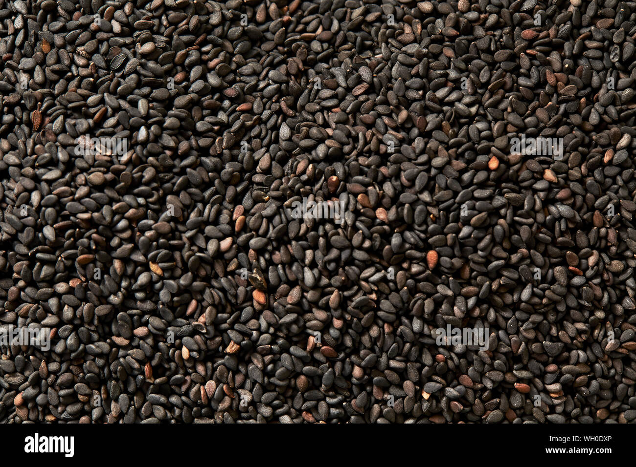 Black sesame seed cereal food agriculture background Stock Photo Alamy