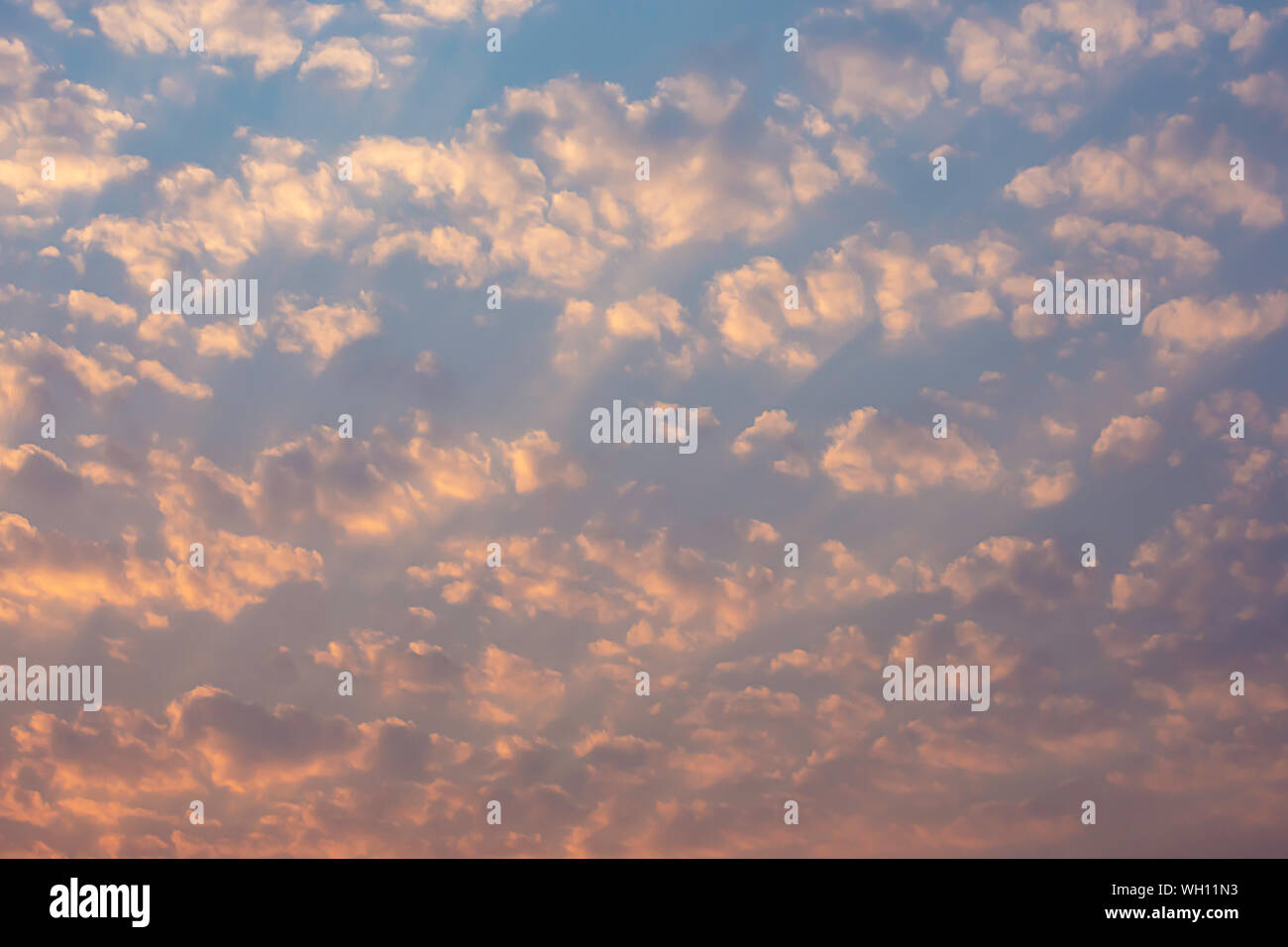 Sky and clouds reflected the morning sun Stock Photo - Alamy