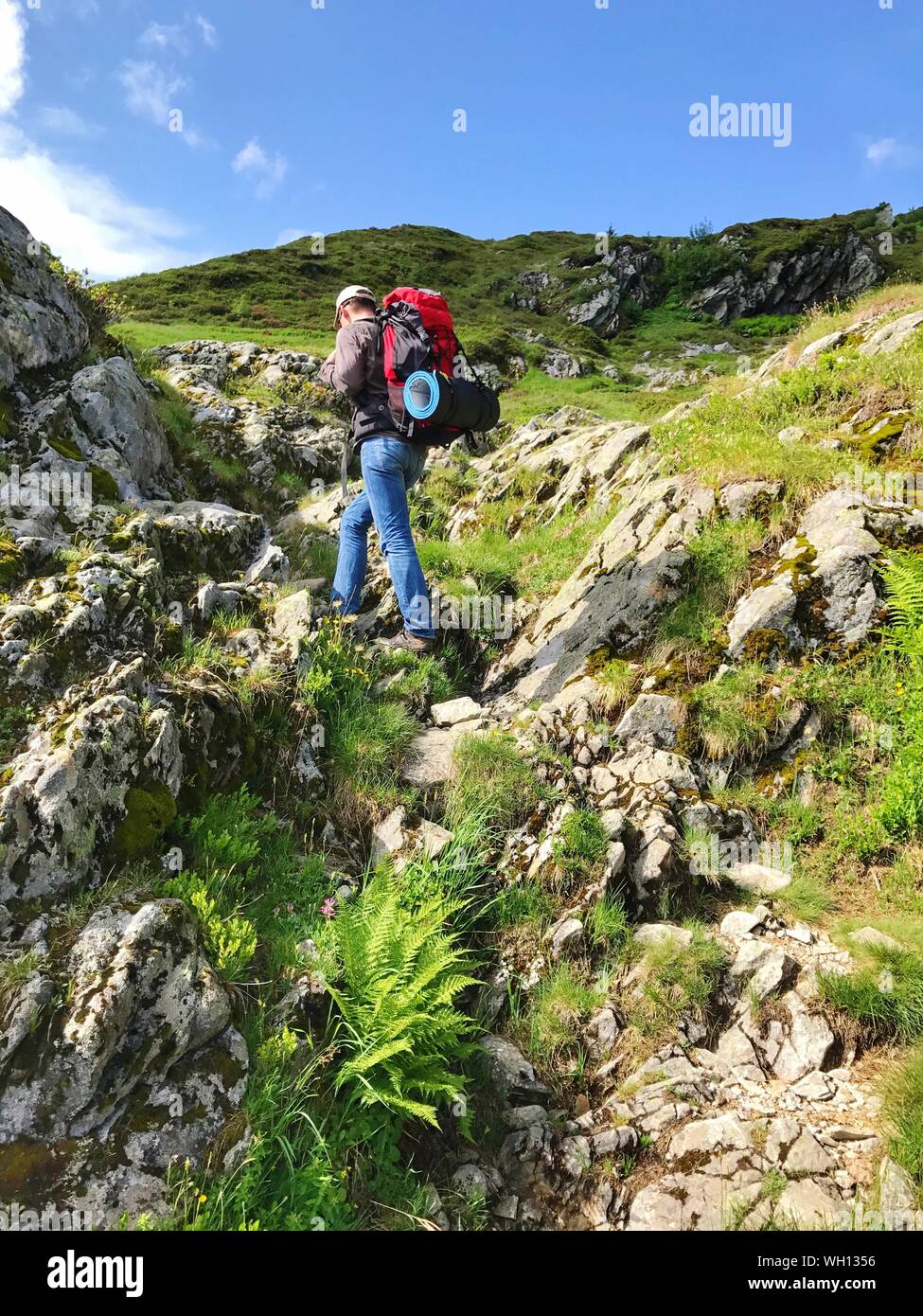 Man climbing mountain hi-res stock photography and images - Alamy