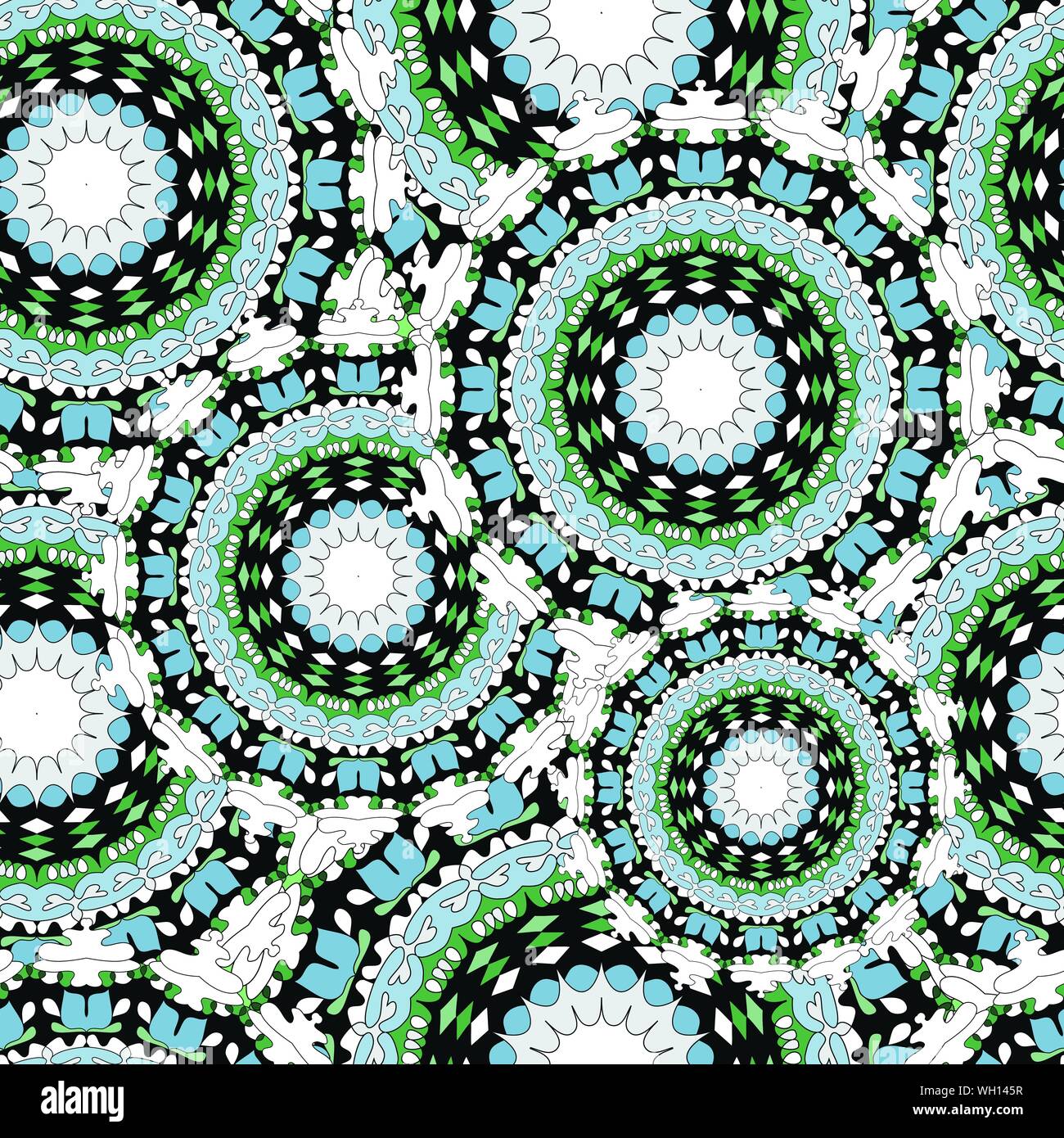 Mandala. Vintage decorative elements. seamless pattern. Stock Vector
