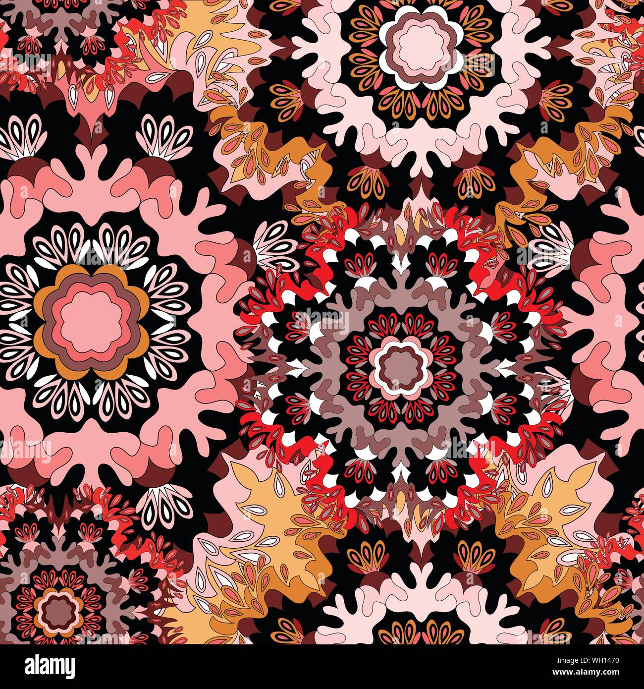 Seamless pattern. Vintage elements vector illustration Stock Vector