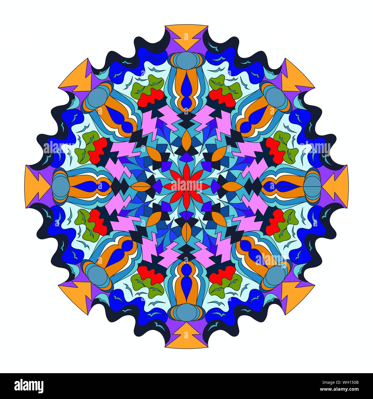 Mandala. beautiful Vintage elements. vector illustration Stock Vector
