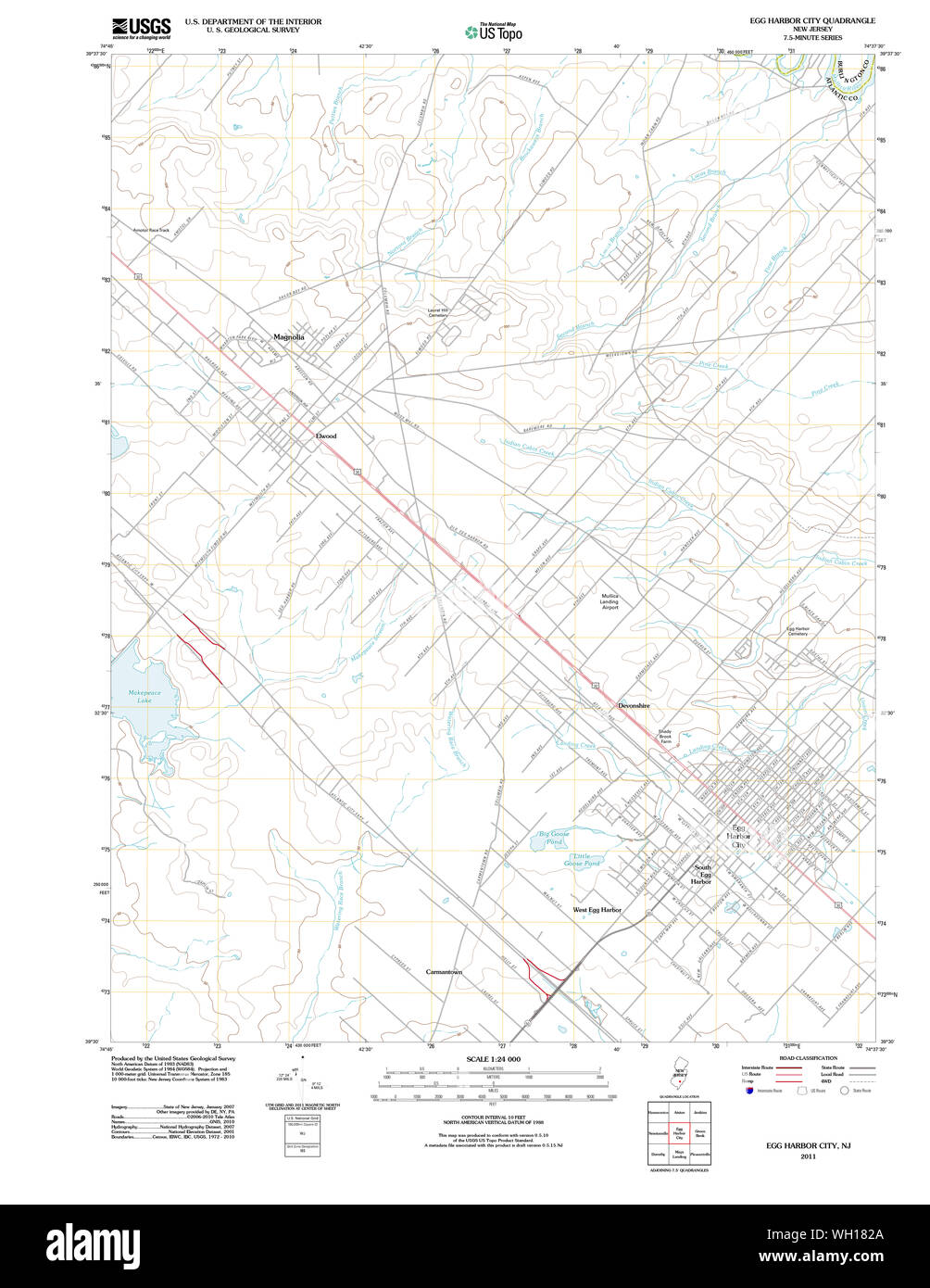 Map of egg harbor city Cut Out Stock Images & Pictures Alamy