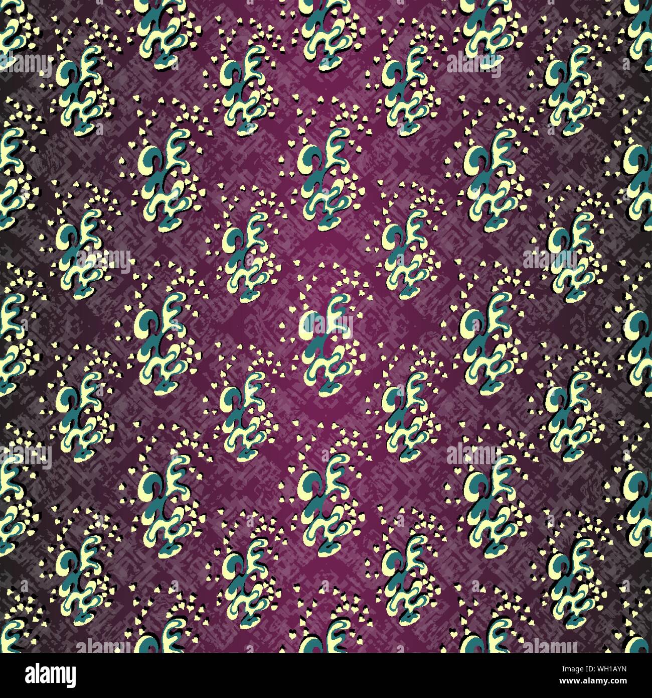 abstract objects with hearts on a light background seamless vector pattern wallpaper Stock Vector