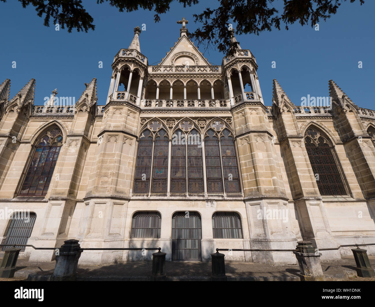 Exterior View of the backside facade of the Chapel Royal Saint Louis in Dreux, France Stock Photo