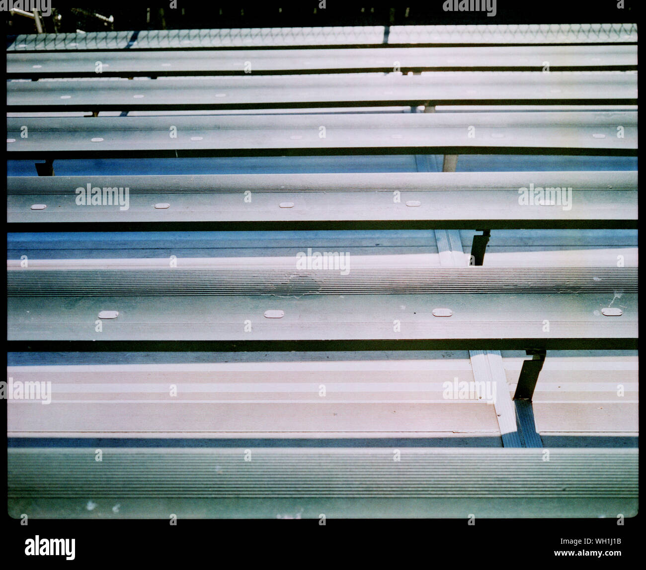 Empty Seats At Baseball Stadium Stock Photo