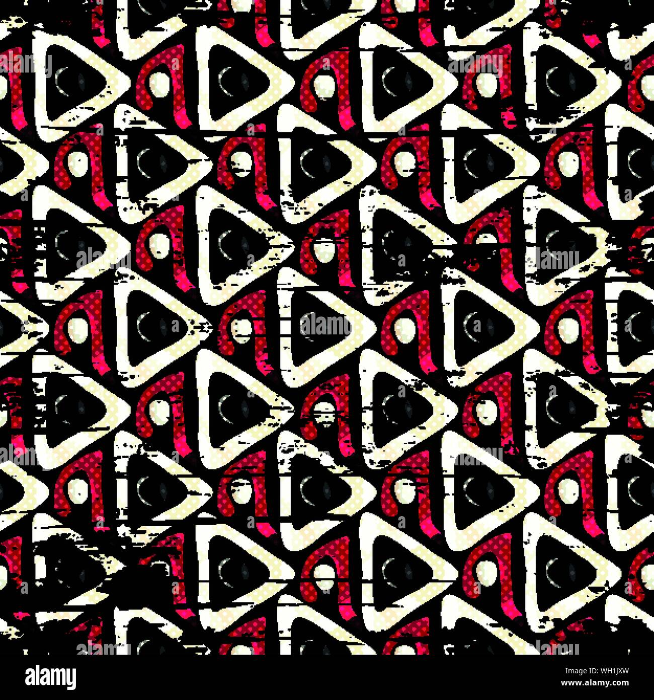 grunge colored graffiti seamless pattern Stock Vector
