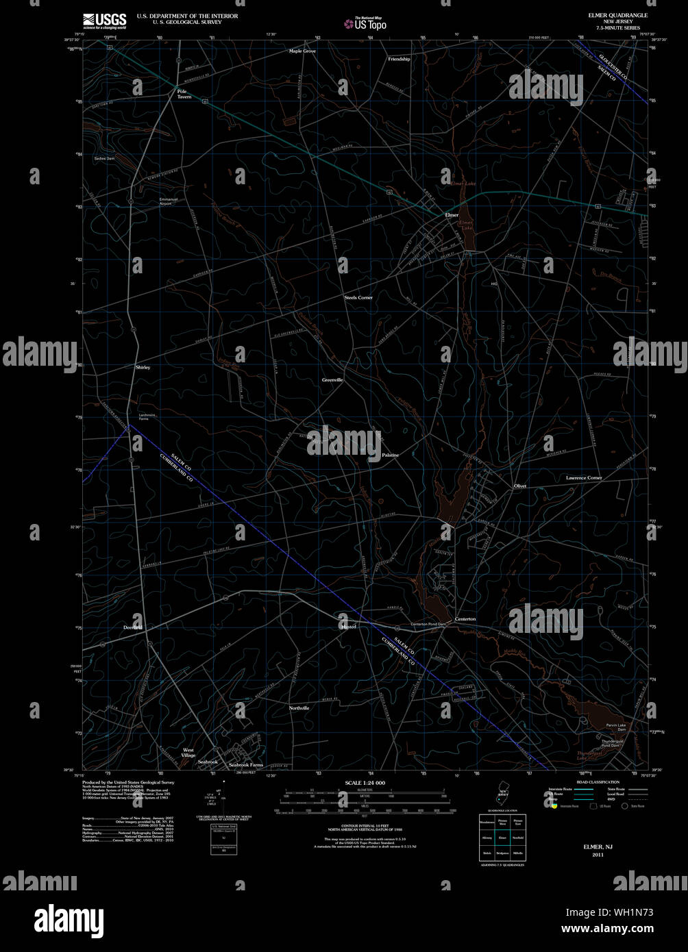 Map of elmer hires stock photography and images Alamy
