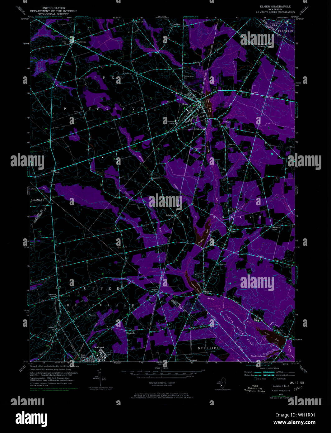 Map of elmer hires stock photography and images Alamy
