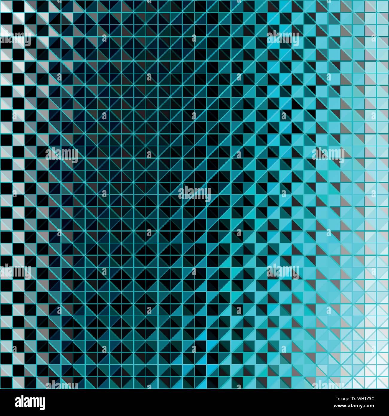 blue pixels abstract geometric background vector illustration Stock Vector
