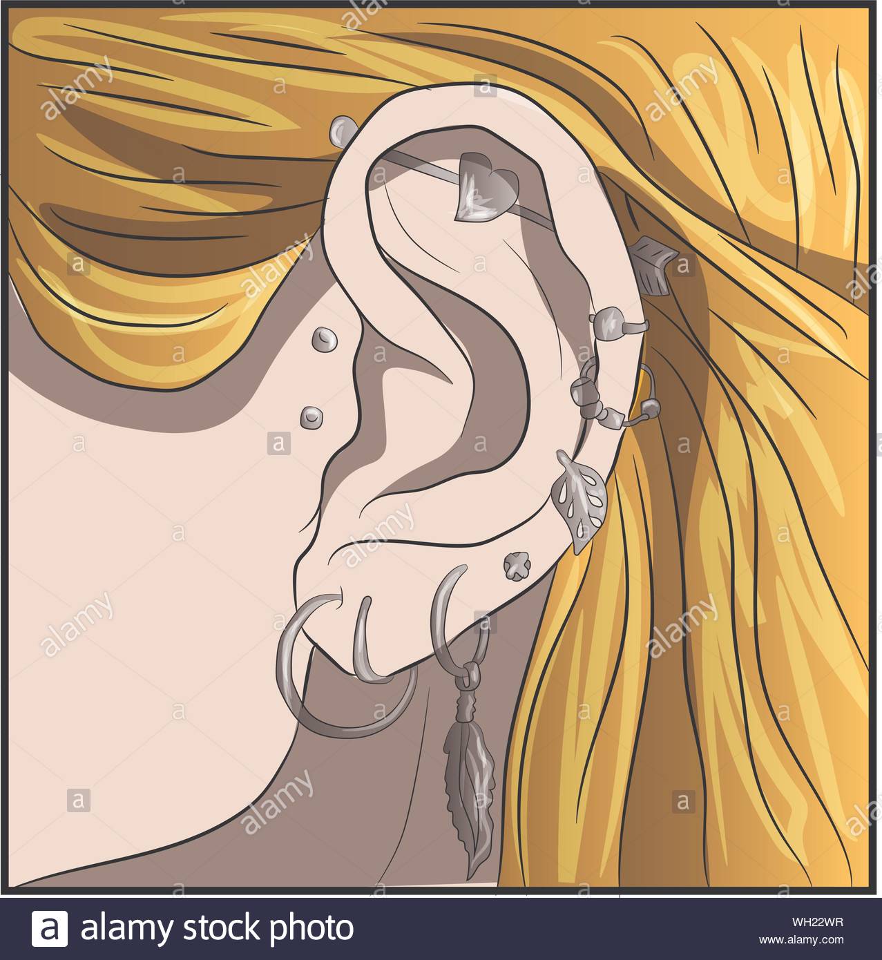 Ear Piercings Stock Photos Ear Piercings Stock Images Alamy