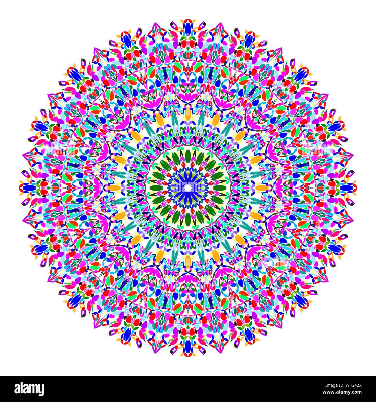 Floral mandala - abstract circular vector graphic design Stock Vector ...