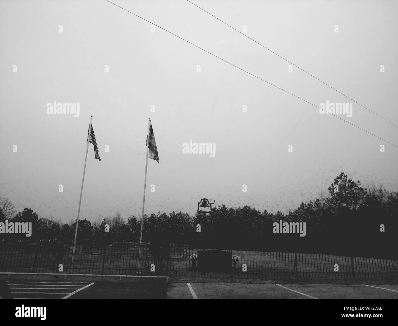 Flags On Parking Lot Stock Photo Alamy