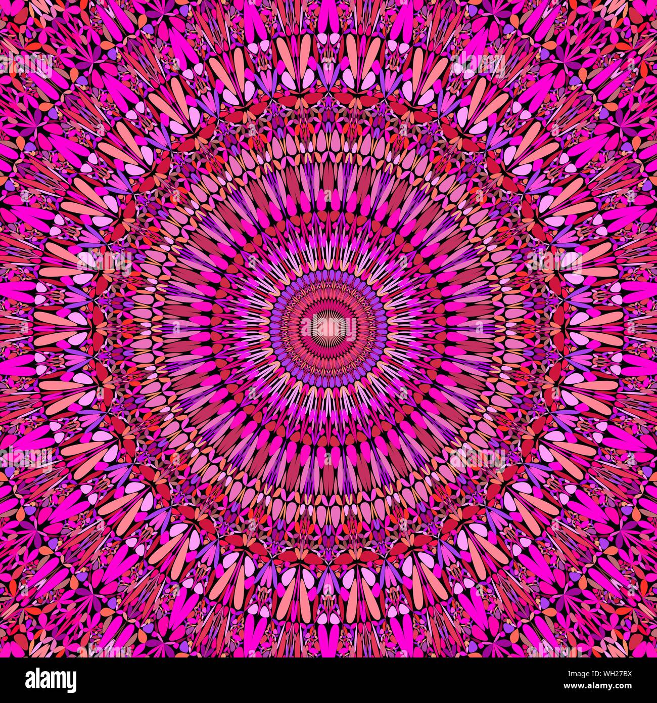 Abstract floral mandala background design - circular vector geometry ...