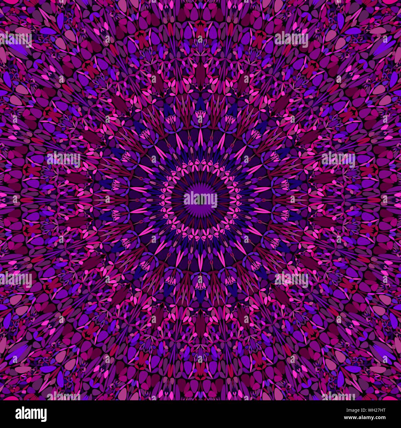 Abstract floral mandala background design - circular vector geometry ...